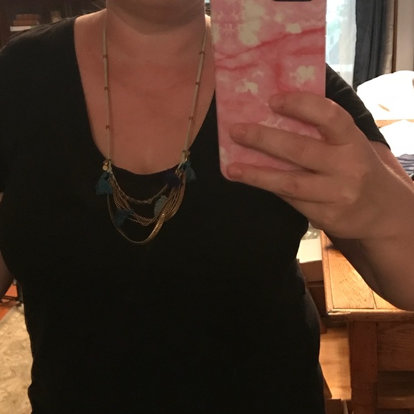 Anthropologie | Mint Leather and metal necklace - Picture 5 of 6